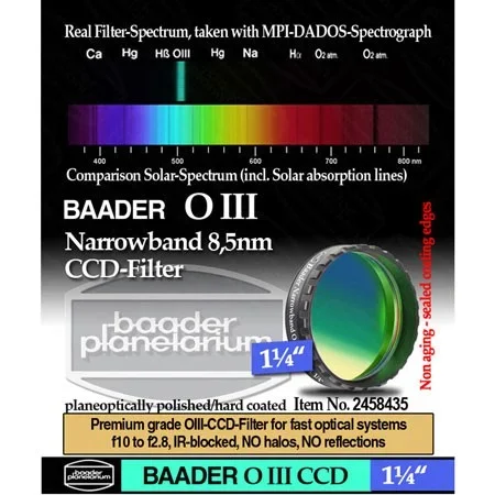 Фильтр Baader Planetarium O-III 8,5nm, 1,25" Фильтр Baader Planetarium O-III 8,5nm, 1,25"