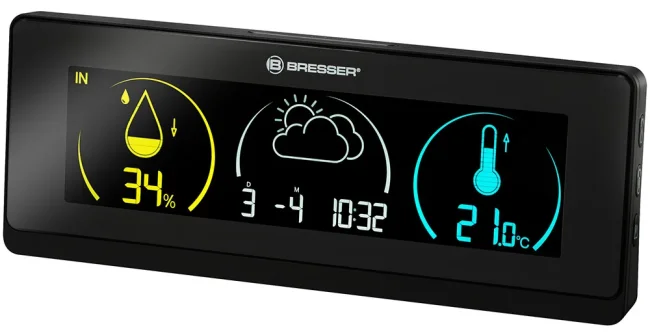Метеостанция Bresser Temeo Life с цветным дисплеем, черная Метеостанция Bresser Temeo Life с цветным дисплеем, черная