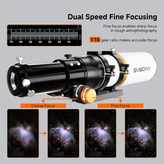 Труба оптическая SVBONY SV503 70мм f/6.78 Quadruplet ED