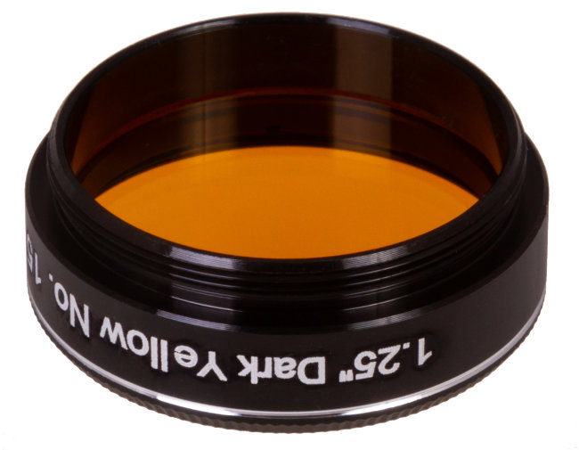 Светофильтр Explore Scientific темно-желтый №15, 1,25" Светофильтр Explore Scientific темно-желтый №15, 1,25"