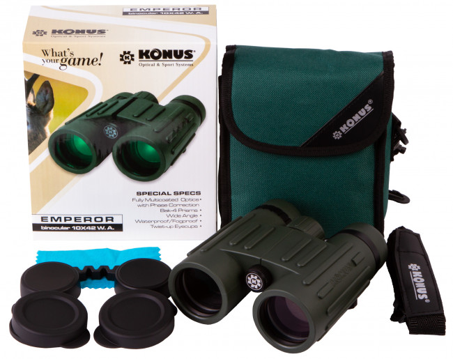 Бинокль Konus Emperor 10x42 WA Green Бинокль Konus Emperor 10x42 WA Green