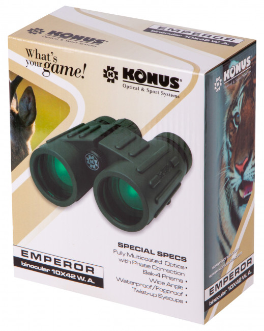 Бинокль Konus Emperor 10x42 WA Green Бинокль Konus Emperor 10x42 WA Green