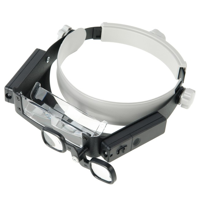 Лупа Veber MG81007-P налобная с подсветкой