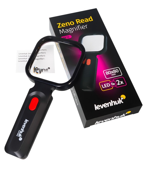 Лупа для чтения Levenhuk Zeno Read ZR10, черная