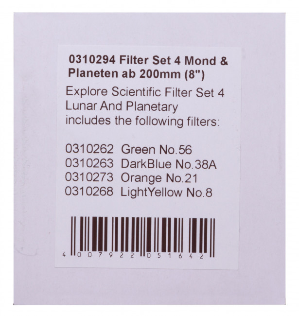 Набор светофильтров Explore Scientific №4