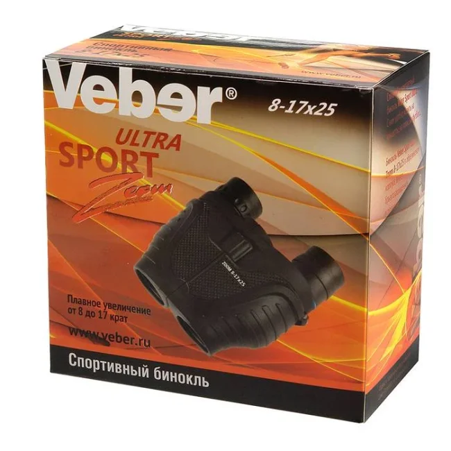 Бинокль Veber Ultra Sport БН 8-17x25 черный Бинокль Veber Ultra Sport БН 8-17x25 черный