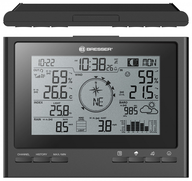 Метеостанция Bresser «7 в 1» ClimateScout Exclusive, черная Метеостанция Bresser «7 в 1» ClimateScout Exclusive, черная