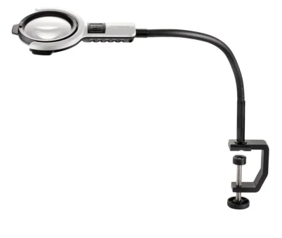 Лупа настольная асферическая Eschenbach varioLED flex, 76 мм, 2.5х, штатив 350 мм