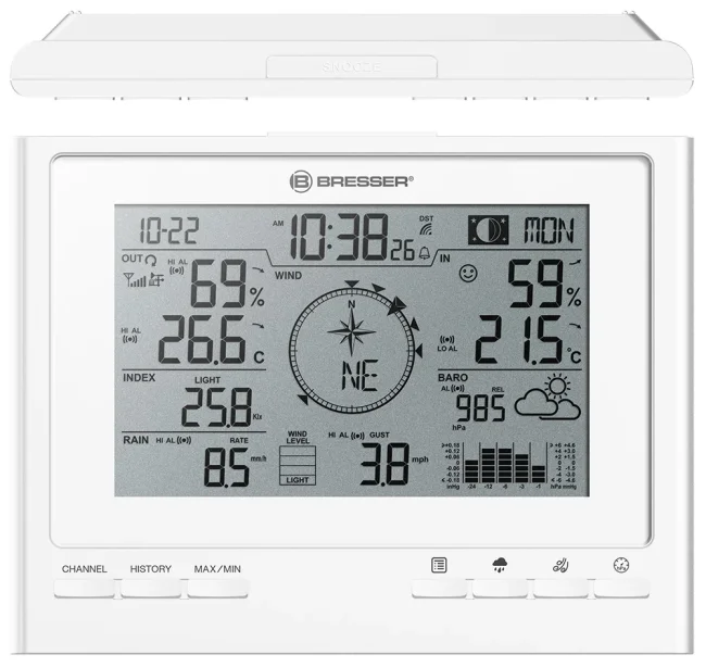 Метеостанция Bresser «7 в 1» ClimateScout Exclusive, белая Метеостанция Bresser «7 в 1» ClimateScout Exclusive, белая