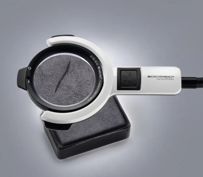 Лупа настольная асферическая Eschenbach varioLED flex, 76 мм, 2.5х, штатив 600 мм Лупа настольная асферическая Eschenbach varioLED flex, 76 мм, 2.5х, штатив 600 мм