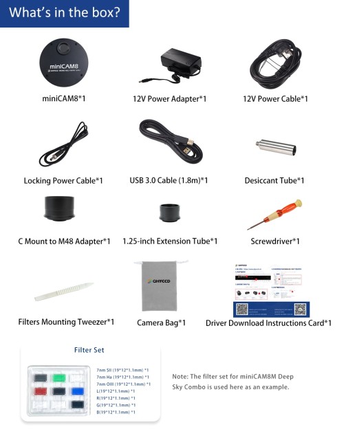 Астрономическая камера QHY miniCAM8M Deep sky combo