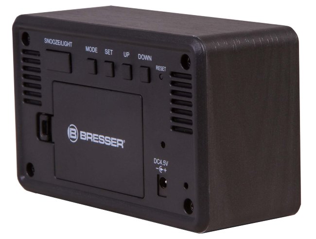 Часы настольные Bresser MyTime W Color LED, черные Часы настольные Bresser MyTime W Color LED, черные