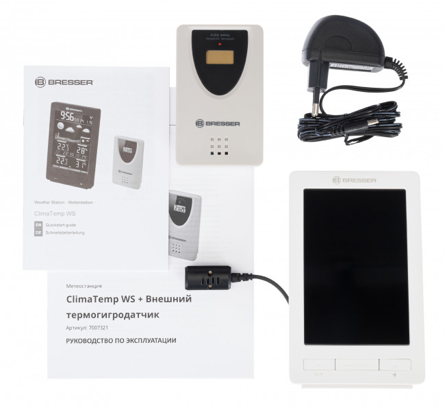 Метеостанция Bresser ClimaTemp WS с цветным дисплеем, белая Метеостанция Bresser ClimaTemp WS с цветным дисплеем, белая