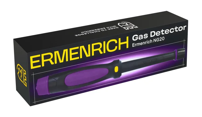Детектор газа Ermenrich NG20, фиолетовый Детектор газа Ermenrich NG20, фиолетовый
