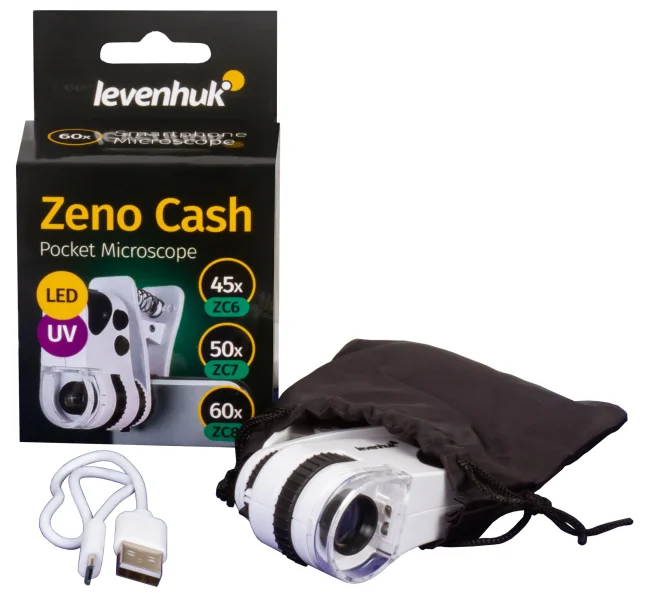 Микроскоп карманный для проверки денег Levenhuk Zeno Cash ZC6