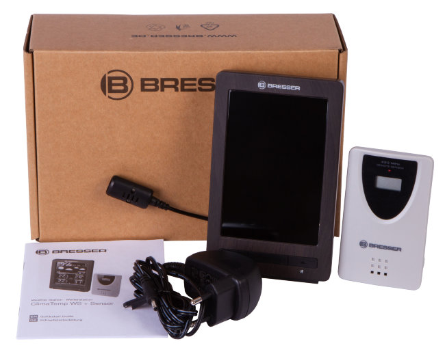 Метеостанция Bresser ClimaTemp WS с цветным дисплеем, в корпусе под дерево