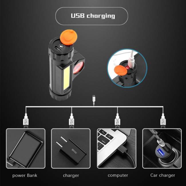 Фонарь светодиодный налобный аккумуляторный (COB LED) USB Kromatech