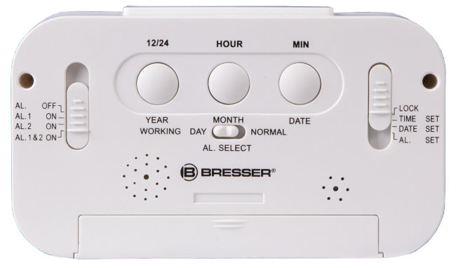 Часы настольные Bresser MyTime Duo LCD, белые