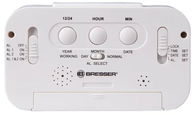 Часы настольные Bresser MyTime Duo LCD, белые Часы настольные Bresser MyTime Duo LCD, белые