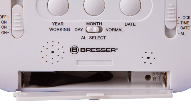 Часы настольные Bresser MyTime Duo LCD, белые