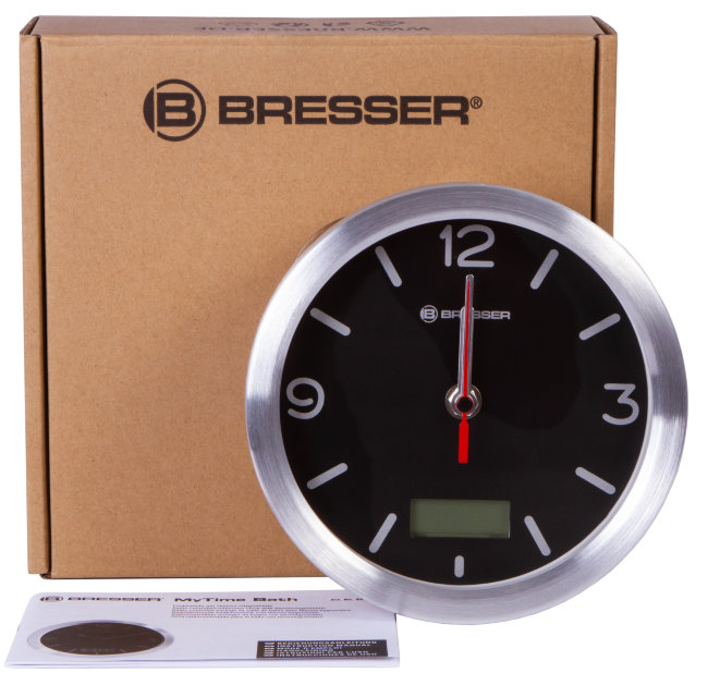 Часы Bresser MyTime Bath RC, водонепроницаемые, черные Часы Bresser MyTime Bath RC, водонепроницаемые, черные