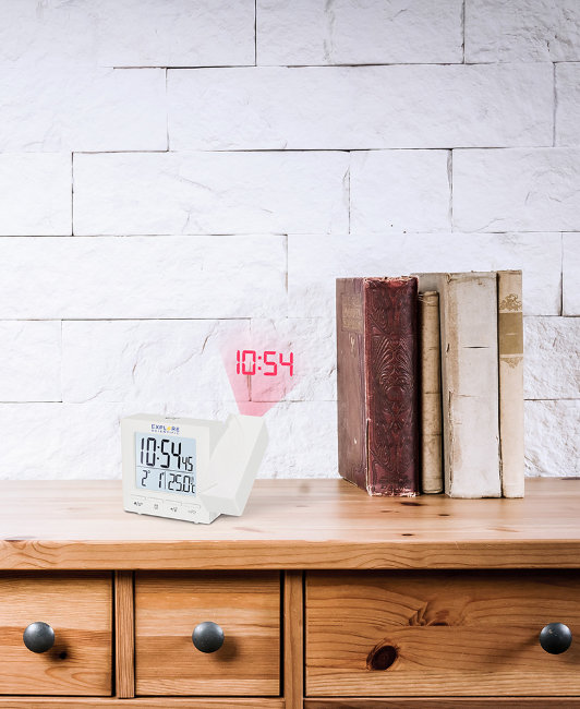 Часы цифровые Explore Scientific с проектором и термометром, белые Часы цифровые Explore Scientific с проектором и термометром, белые