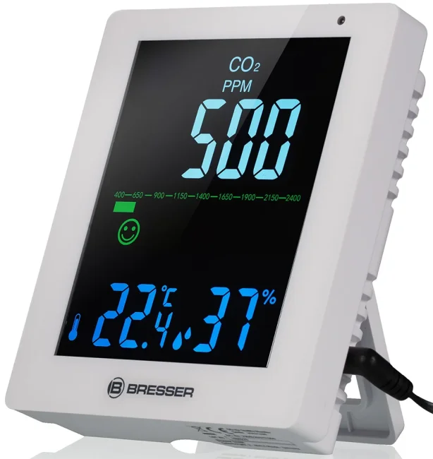 Гигрометр Bresser Air Quality Smile с датчиком CO2, белый Гигрометр Bresser Air Quality Smile с датчиком CO2, белый