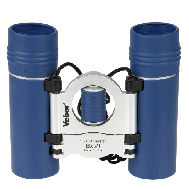 Бинокль Veber Sport new БН 8x21 черный/синий/серебристый