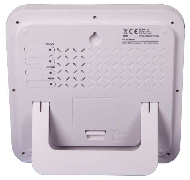 Часы настенные Bresser MyTime LCD, белые Часы настенные Bresser MyTime LCD, белые