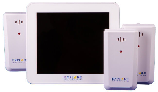 Метеостанция Explore Scientific с цветным экраном и тремя датчиками, белая Метеостанция Explore Scientific с цветным экраном и тремя датчиками, белая