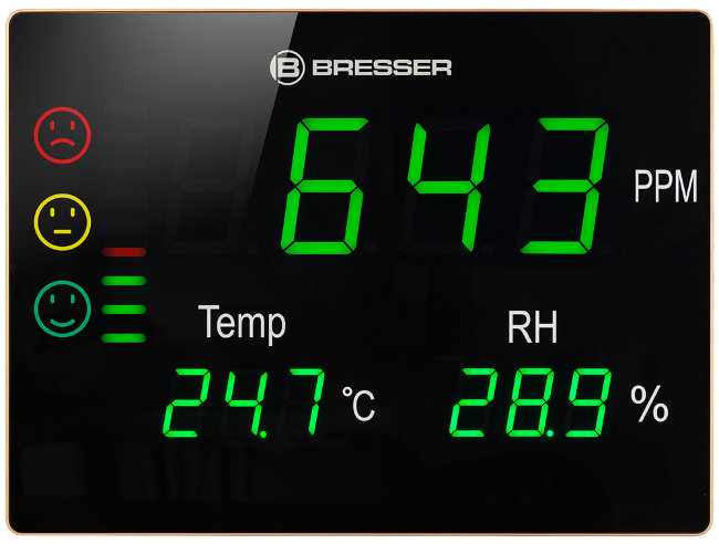 Гигрометр Bresser Air Quality Smile XXL с датчиком CO2