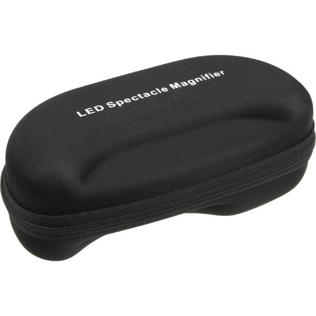 Лупа налобная 1.5/2.0/2.5/3.5/4.0/4.5x аккумуляторная с подсветкой (2 LED) Kromatech 11642DC