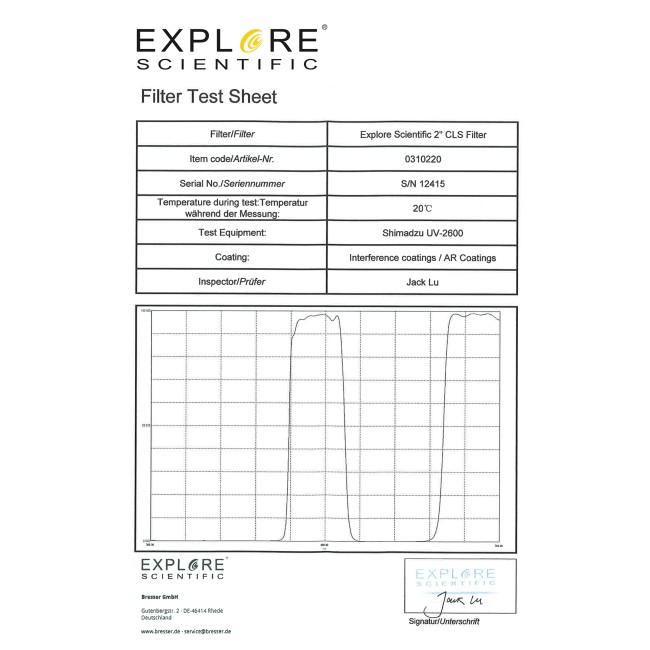 Фильтр Explore Scientific 2" CLS Nebula Filter
