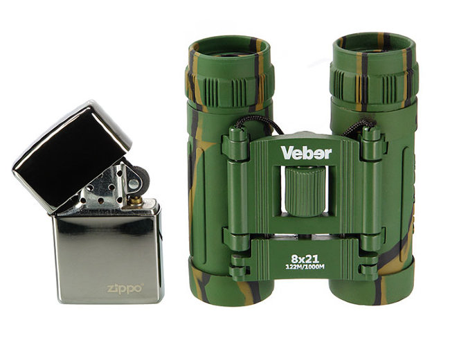 Бинокль Veber Sport БН 8x21 камуфлированный Бинокль Veber Sport БН 8x21 камуфлированный