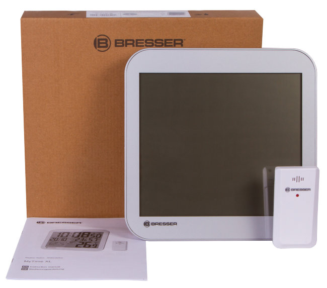 Часы настенные Bresser MyTime LCD, серебристые Часы настенные Bresser MyTime LCD, серебристые