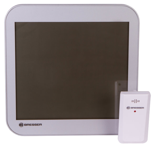 Часы настенные Bresser MyTime LCD, серебристые Часы настенные Bresser MyTime LCD, серебристые