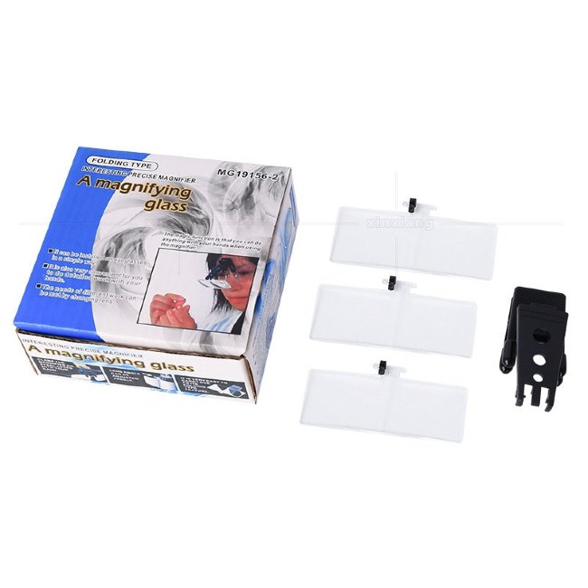 Лупа налобная 1.5x/2.5x/3.5x (насадка на очки) Kromatech MG19156-2