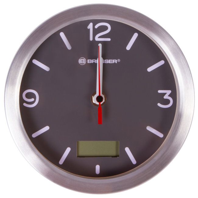Часы Bresser MyTime Thermo/Hygro Bath, водонепроницаемые, серые
