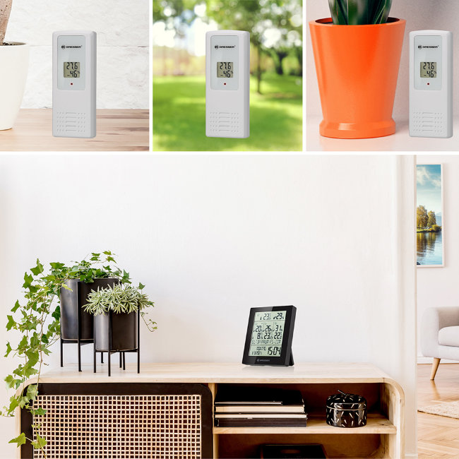 Метеостанция Bresser Temeo Hygro Quadro Prestige с тремя датчиками, черная Метеостанция Bresser Temeo Hygro Quadro Prestige с тремя датчиками, черная