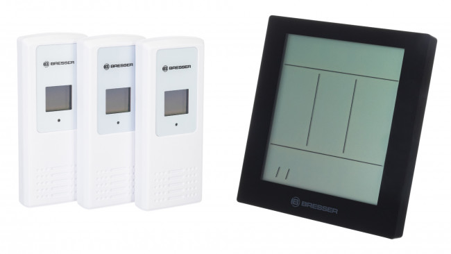 Метеостанция Bresser Temeo Hygro Quadro Prestige с тремя датчиками, черная Метеостанция Bresser Temeo Hygro Quadro Prestige с тремя датчиками, черная