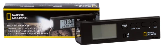 Часы Bresser National Geographic World Time с термометром и фонариком