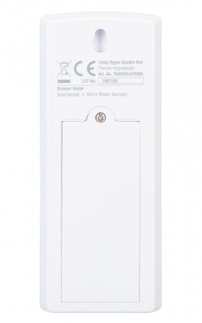 Метеостанция Bresser Temeo Hygro Quadro Prestige с тремя датчиками, белая