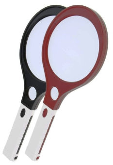 Лупа ручная круглая 3x/10х-138мм для чтения (ракетка) с подсветкой (4 LED) Kromatech MG80138A