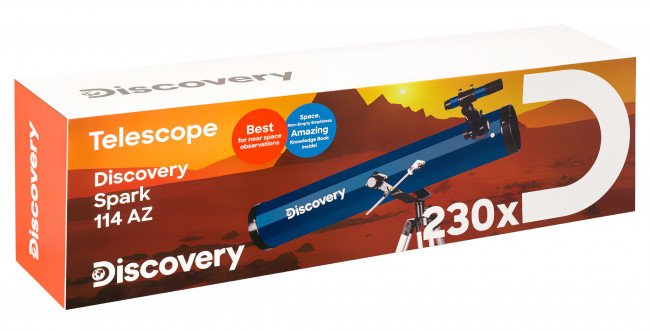 Телескоп Discovery Spark 114 AZ с книгой
