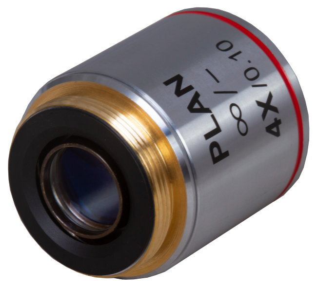 Объектив планахроматический Levenhuk MED 4x/беск Объектив планахроматический Levenhuk MED 4x/беск