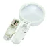 Лупа ручная круглая 5x-90мм для чтения с подсветкой (2 LED, черно-белая) Kromatech 77390B