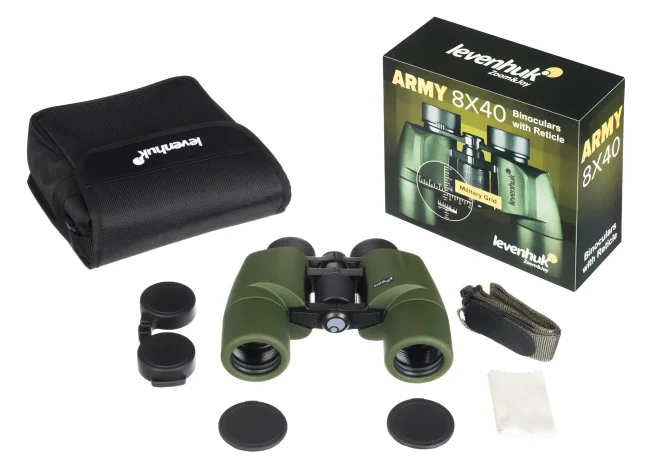 Бинокль Levenhuk Army 8x40 с сеткой Бинокль Levenhuk Army 8x40 с сеткой