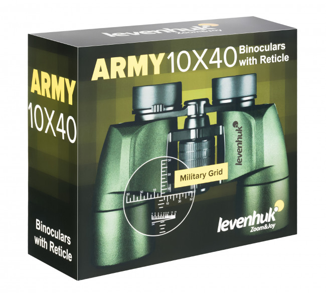 Бинокль Levenhuk Army 10x40 с сеткой Бинокль Levenhuk Army 10x40 с сеткой