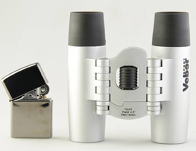 Бинокль Veber Sport БН 12x25 серебристый Бинокль Veber Sport БН 12x25 серебристый