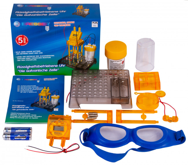 Набор для экспериментов Bresser Junior «Часы на жидкостном аккумуляторе» Набор для экспериментов Bresser Junior «Часы на жидкостном аккумуляторе»